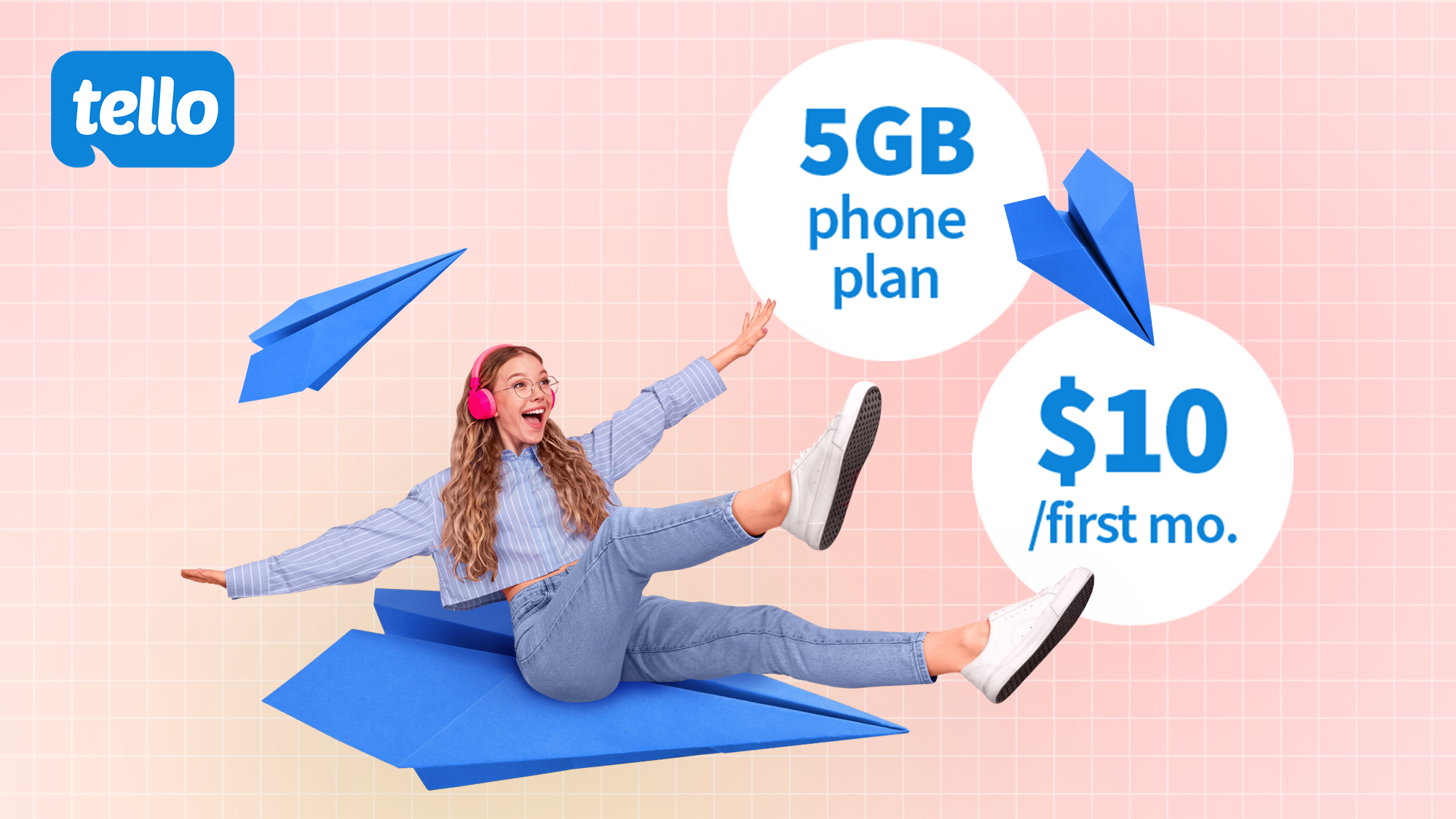 woman on origami plane