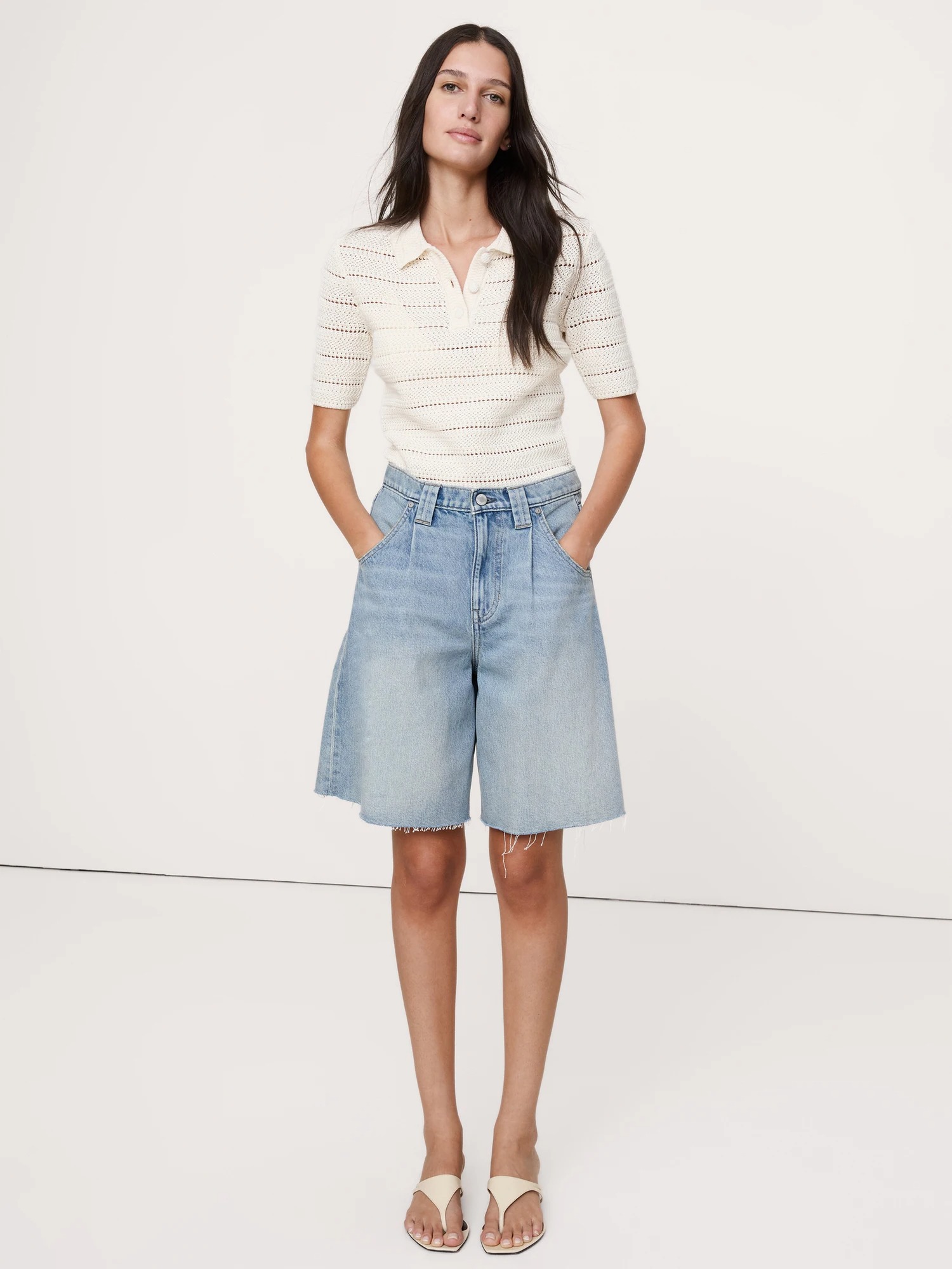 Banana Republic, Mid-Rise Cotton Bermuda Short