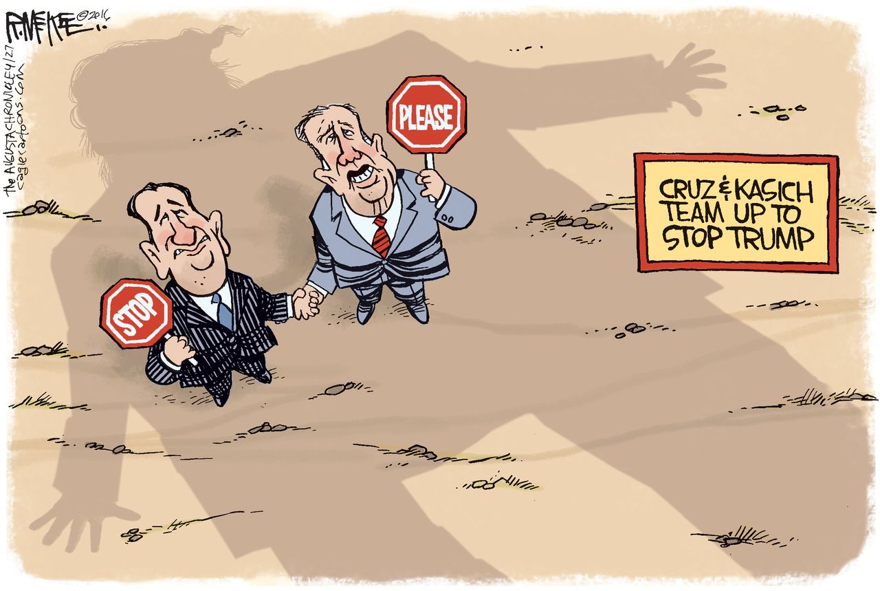 Political Cartoon U.S. Cruz Kasich