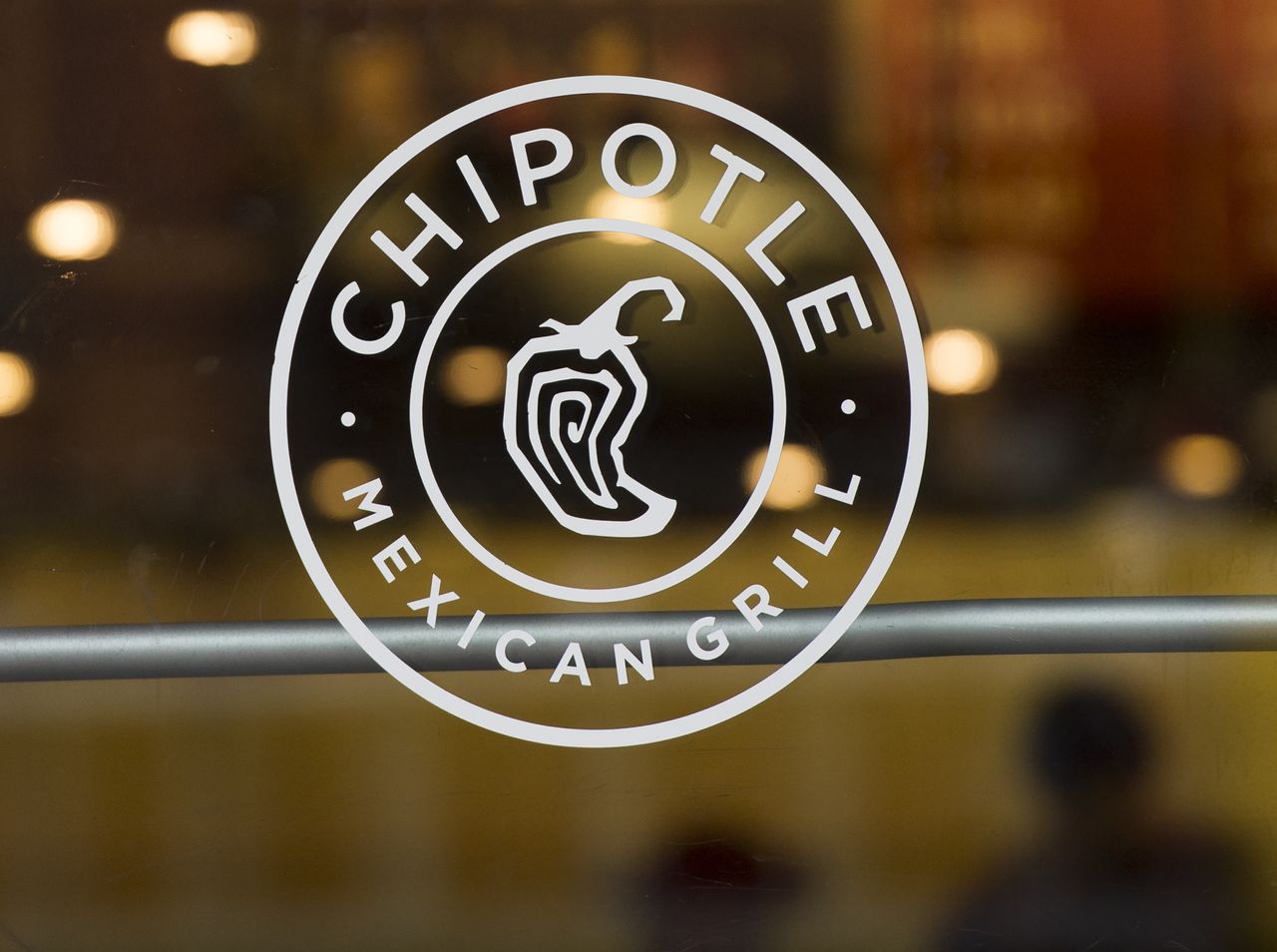 A Chipotle logo at a Washington, D.C, store