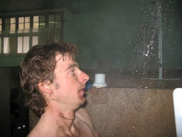 Servais Knaven (T-Mobile) in the showers.