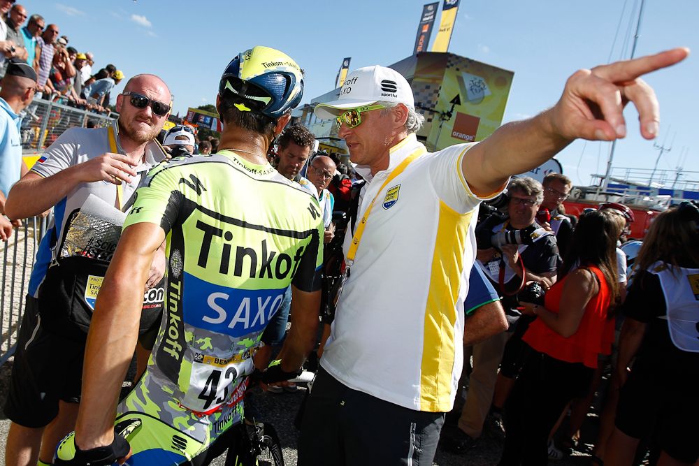 Tinkoff-Saxo boss Oleg Tinkov was sure to make his presence known at the Tour.