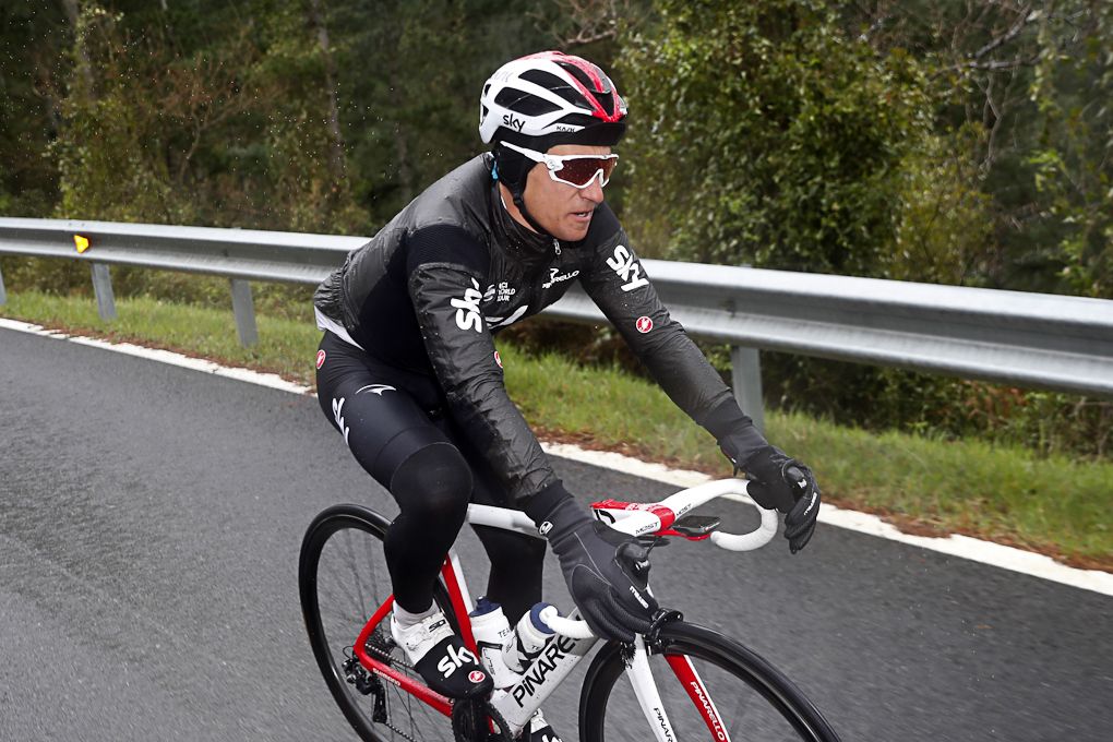 Michal Kwiatkowski before abandoning during stage 4 at Pais Vasco