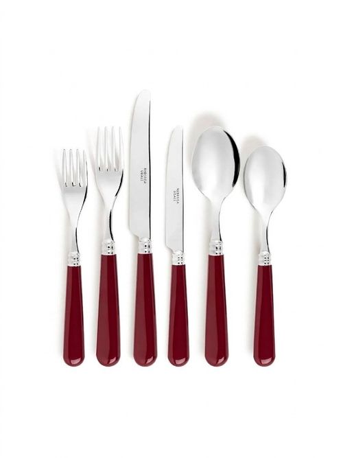Classic Cutlery Set, Burgundy - Three Piece Set