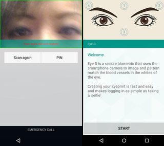 Alcatel's Eye-D feature is a nifty idea, but it takes too long to verify your identity to be very useful just yet.