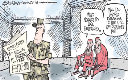 Editorial cartoon U.S. effect of prisoners