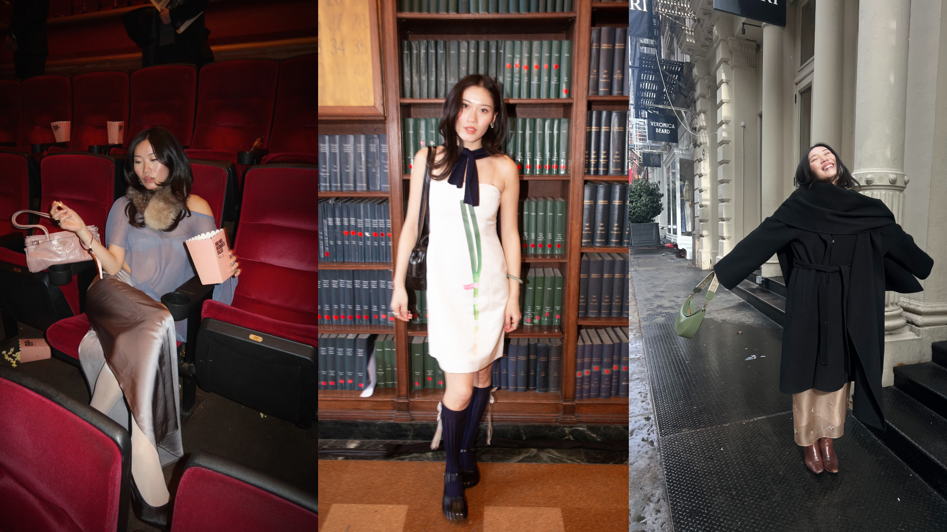 Vivian Li wearing NYC-based brands