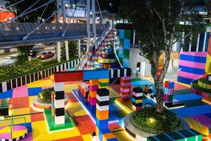 colourful playground for Design District Hong Kong by Craig & Carl