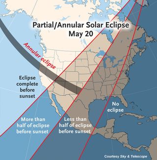 May 20, 2012, Annular Solar Eclipse Map