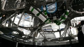 This structure is the skeleton, or the frame and base, for the European Service Module that will be part of NASA's Orion spacecraft, which, as part of the agency's Artemis program, will return humans to the moon. This "backbone" for the Orion spacecraft was built in Turin, Italy at Thales Alenia Space.