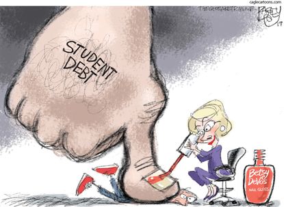 Political Cartoon U.S. Betsy Devos student debt