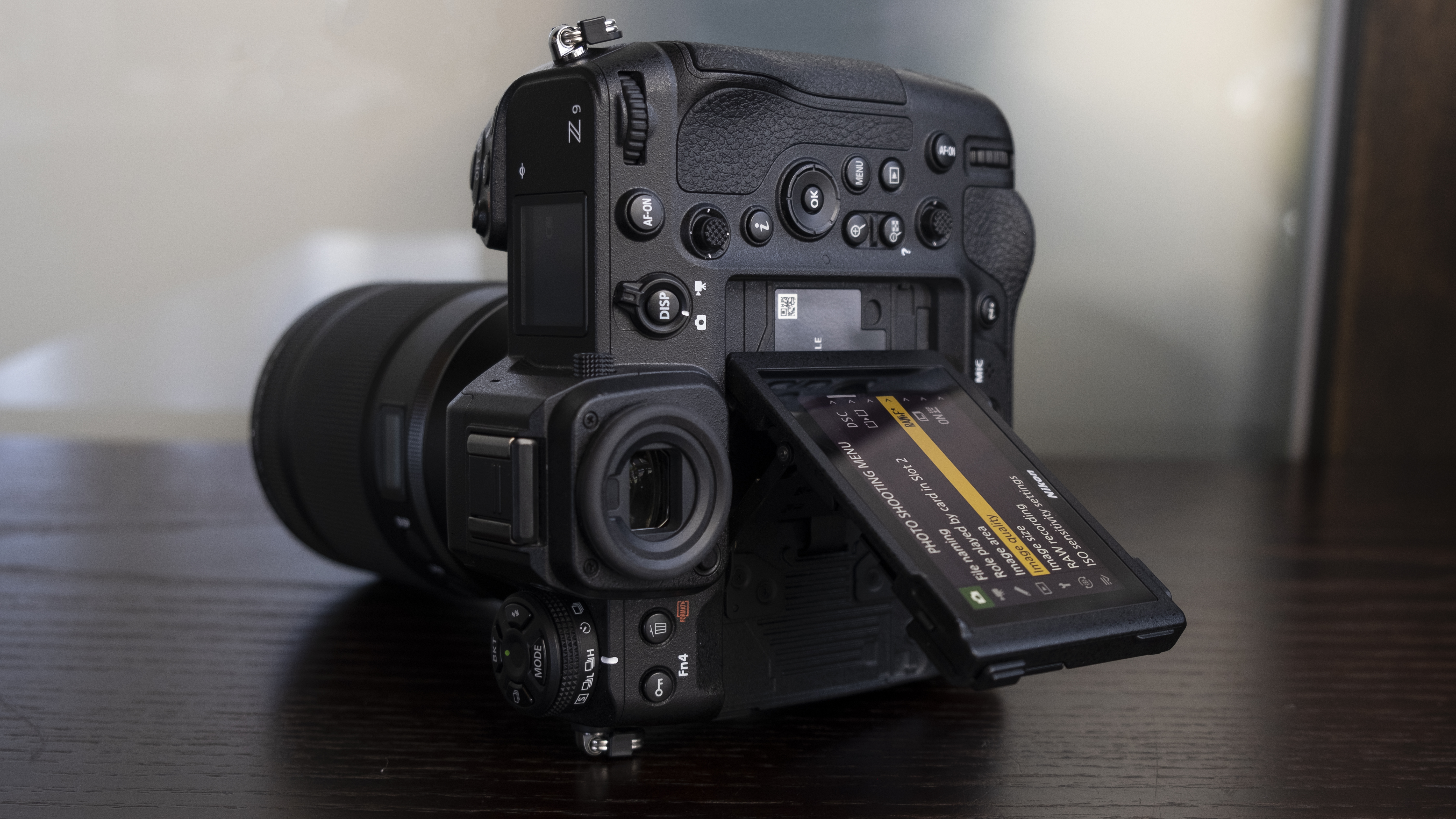 The Nikon Z9's tilting screen