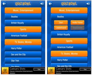 Quiz Bowl Trivia Categories