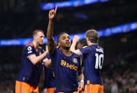 LONDON, ENGLAND - FEBRUARY 10: Joe Willock of Newcastle United celebrates after scoring a goal but it is disallowed during the Premier League match between Tottenham Hotspur and Newcastle United at Tottenham Hotspur Stadium on February 10, 2026 in London, England. (Photo by Catherine Ivill - AMA/Getty Images)