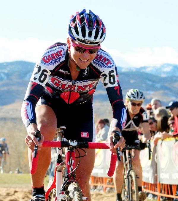 Meredith Miller (California Giant Berry) staying on her bike in the sand pit.