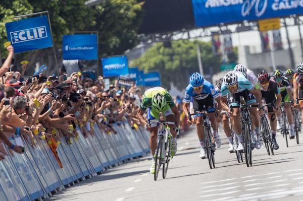 Peter Sagan (Liquigas) drives toward his fifth stage win