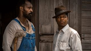 Rob Morgan as Hap Jackson and Jason Mitchell as Ronsel Jackson in Mudbound, one of the best netflix movies