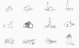 Pencil drawings of house