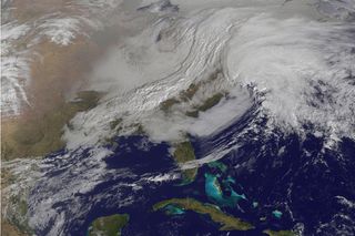 storm from space, satellite storm photo, nor'easter from space, satellite nor'easter photo