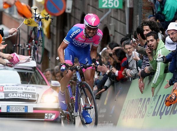 Marzio Bruseghin (Lampre) won eight seconds ahead