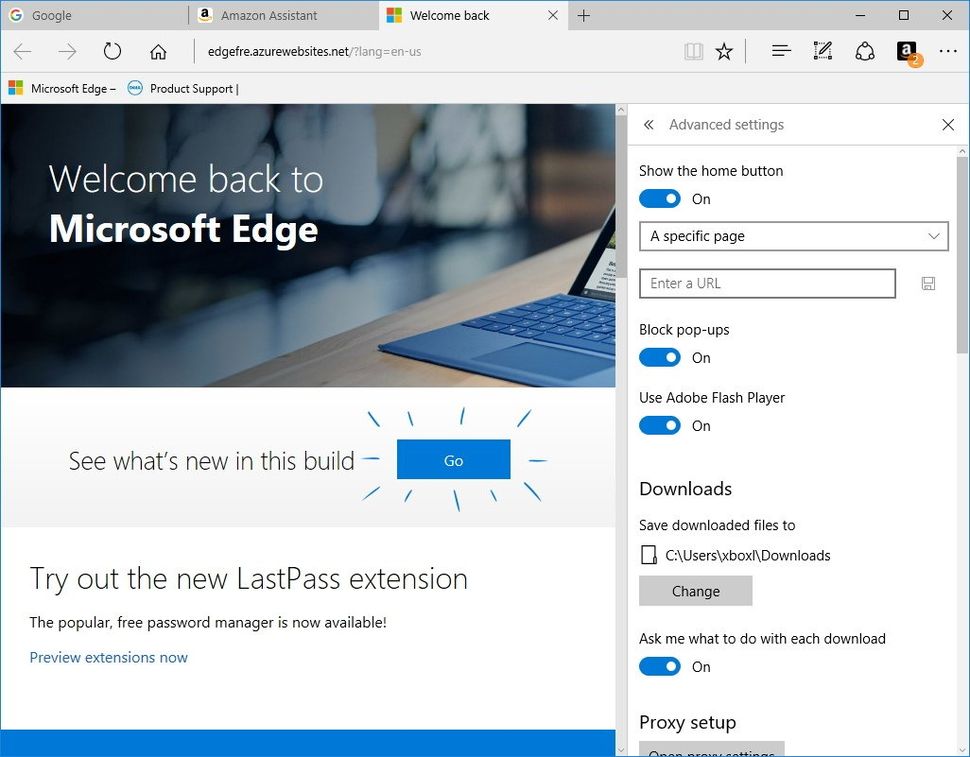 What's new with Microsoft Edge for Windows 10 Anniversary Update ...