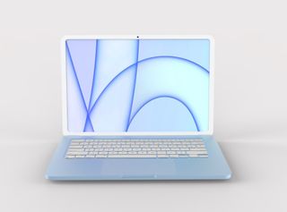 CAD-based renders of the 2022 MacBook Air