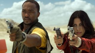 Anthony Mackie and Stephanie Beatriz on Twisted Metal