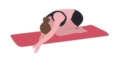 Fitness exercises for horse riders Stretching: child pose with twist