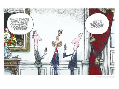 Obama cartoon midterm election campaign