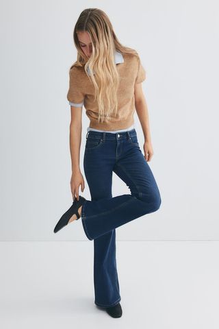 low-rise flare-leg jeans