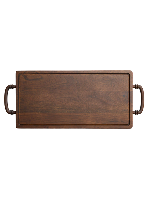 Coventry Carved Wood Serving Board with Handles