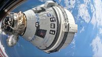 Boeing's Starliner spacecraft is pictured docked to the Harmony module's forward port at the International Space Station during its Crew Flight Test mission in 2024.
