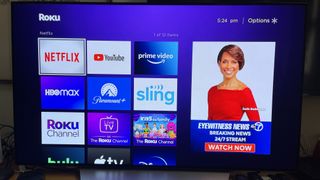 Visiting the Roku Home screen is the first step in removing a Roku app