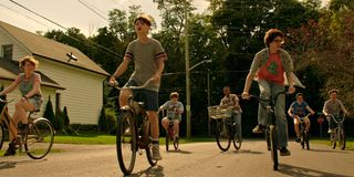 The Losers Club riding bikes in IT Chapter Two