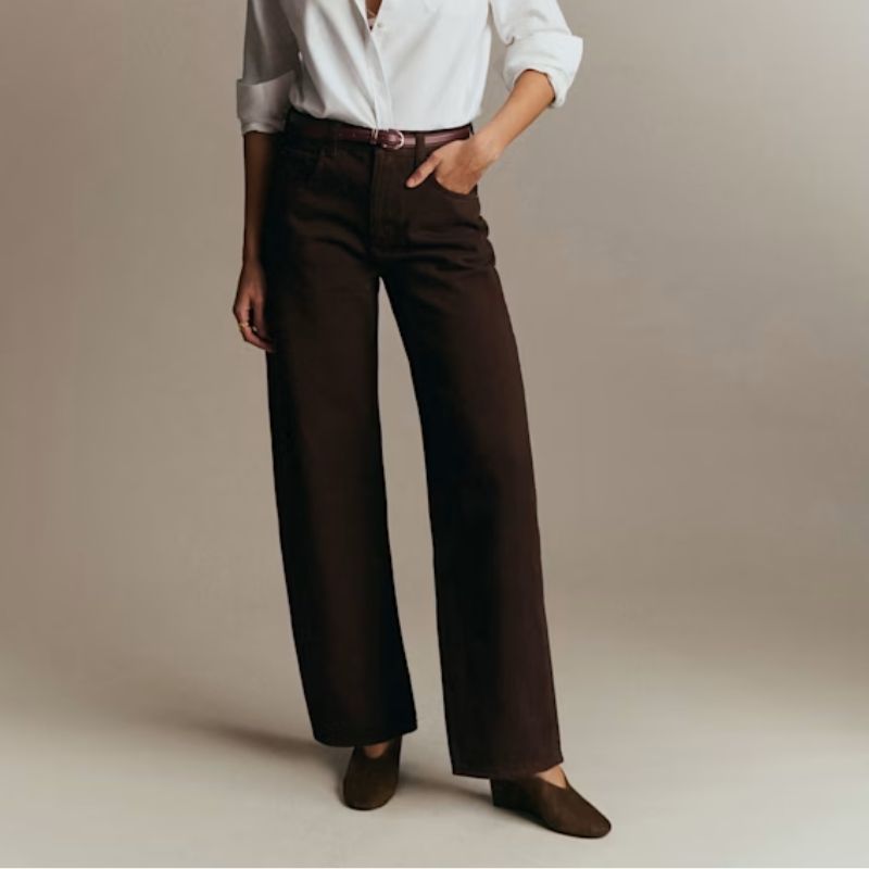 brown barrel jeans