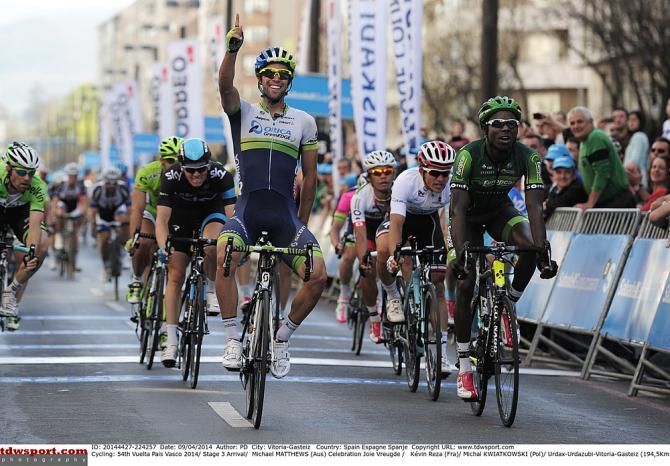 Michael Matthews (Orica GreenEdge) wins stage 3 of Vuelta al Pais Vasco
