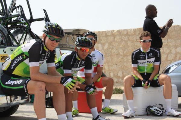The GreenEdge riders talk tactics