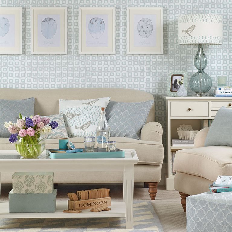 Duck egg living room ideas to create a serene colour scheme | Ideal Home