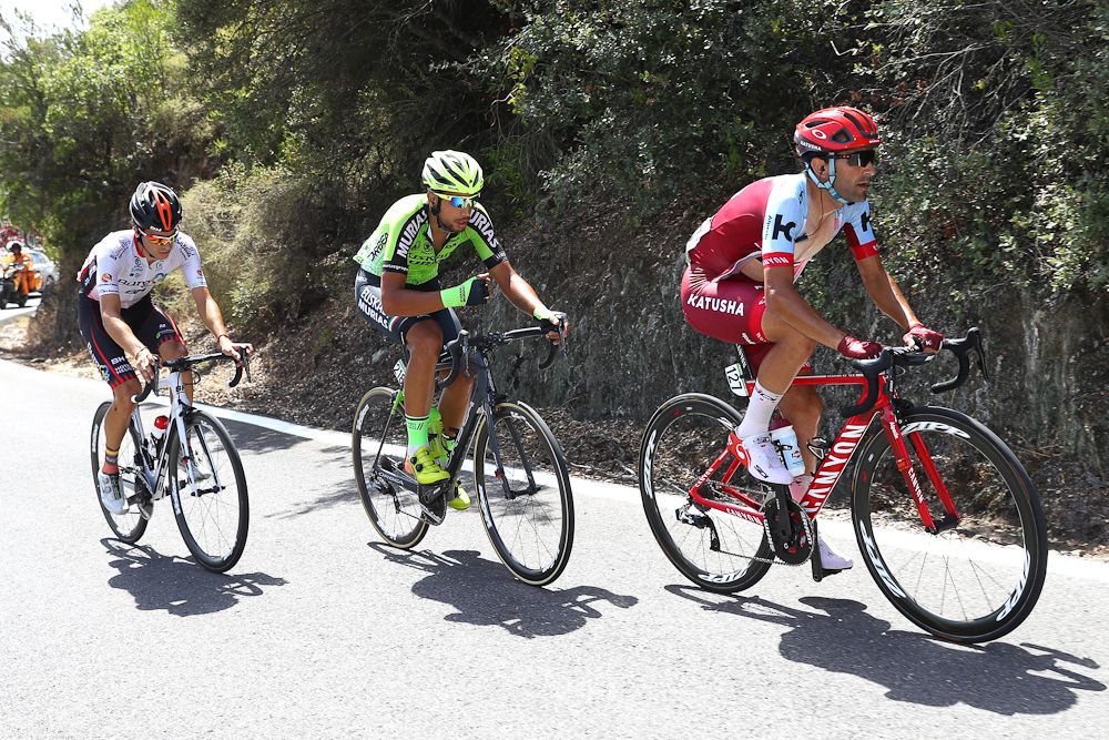 The breakaway in action during stage 8 at la Vuelta