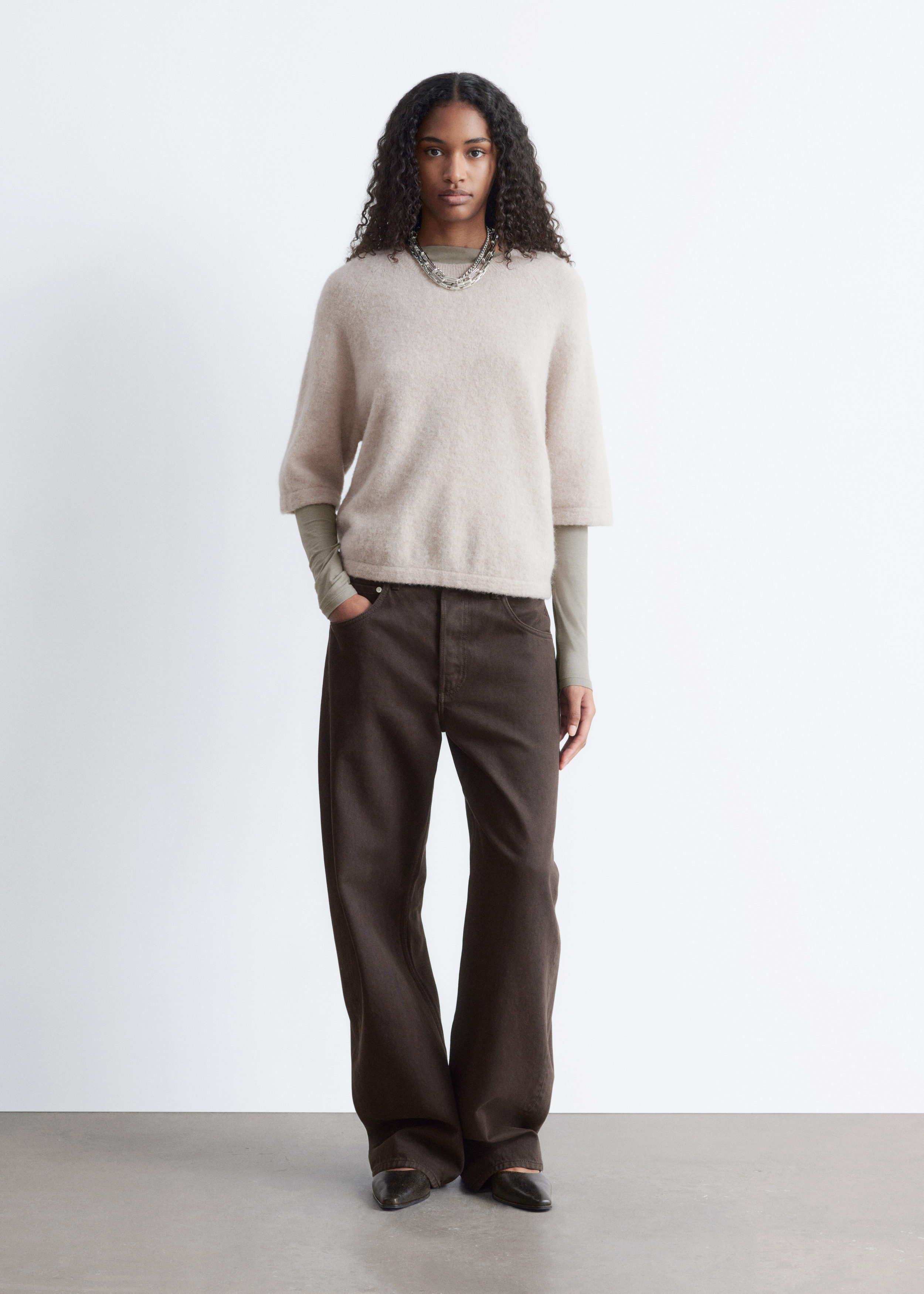 Alpaca-Blend Knitted Top