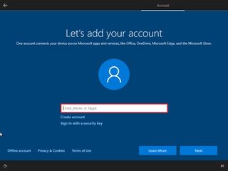 OOBE create new Windows 10 account
