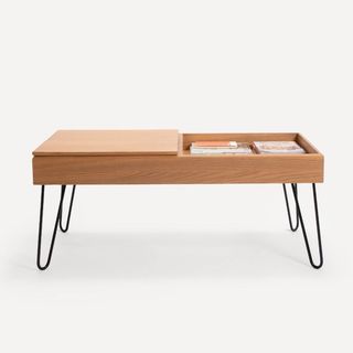 A light wooden Burrow coffee table for w&h's sustainable furniture brands.