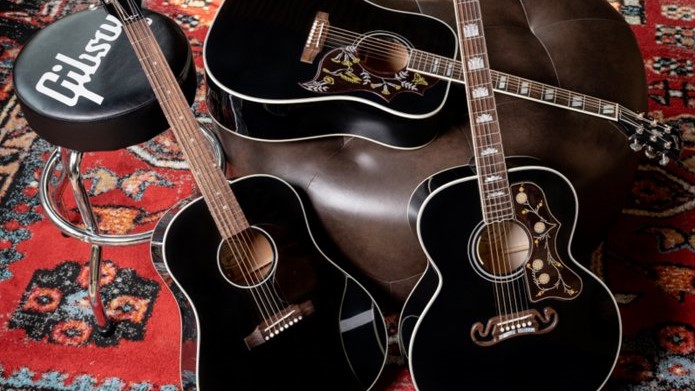 Gibson Goes Back to Black with J-45, Hummingbird, and SJ-200 