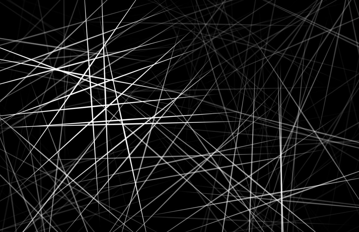 A web structure imposed on a black background