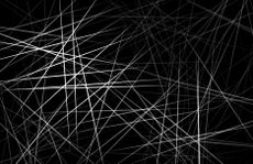 A web structure imposed on a black background