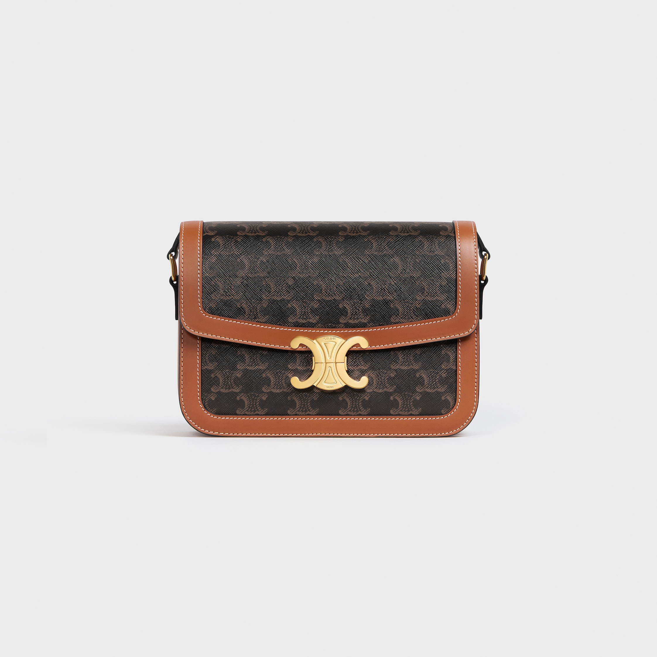 Classique Triomphe Bag in Triomphe Canvas and Calfskin