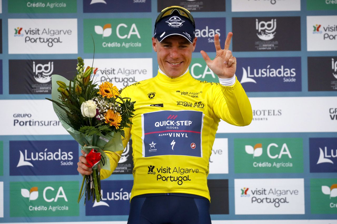 Volta ao Algarve 2022 48th Edition 1st stage Portimao Lagos 1991 km 16022022 Fabio Jakobsen NED QuickStep Alpha Vinyl Team photo Roberto BettiniSprintCyclingAgency2022