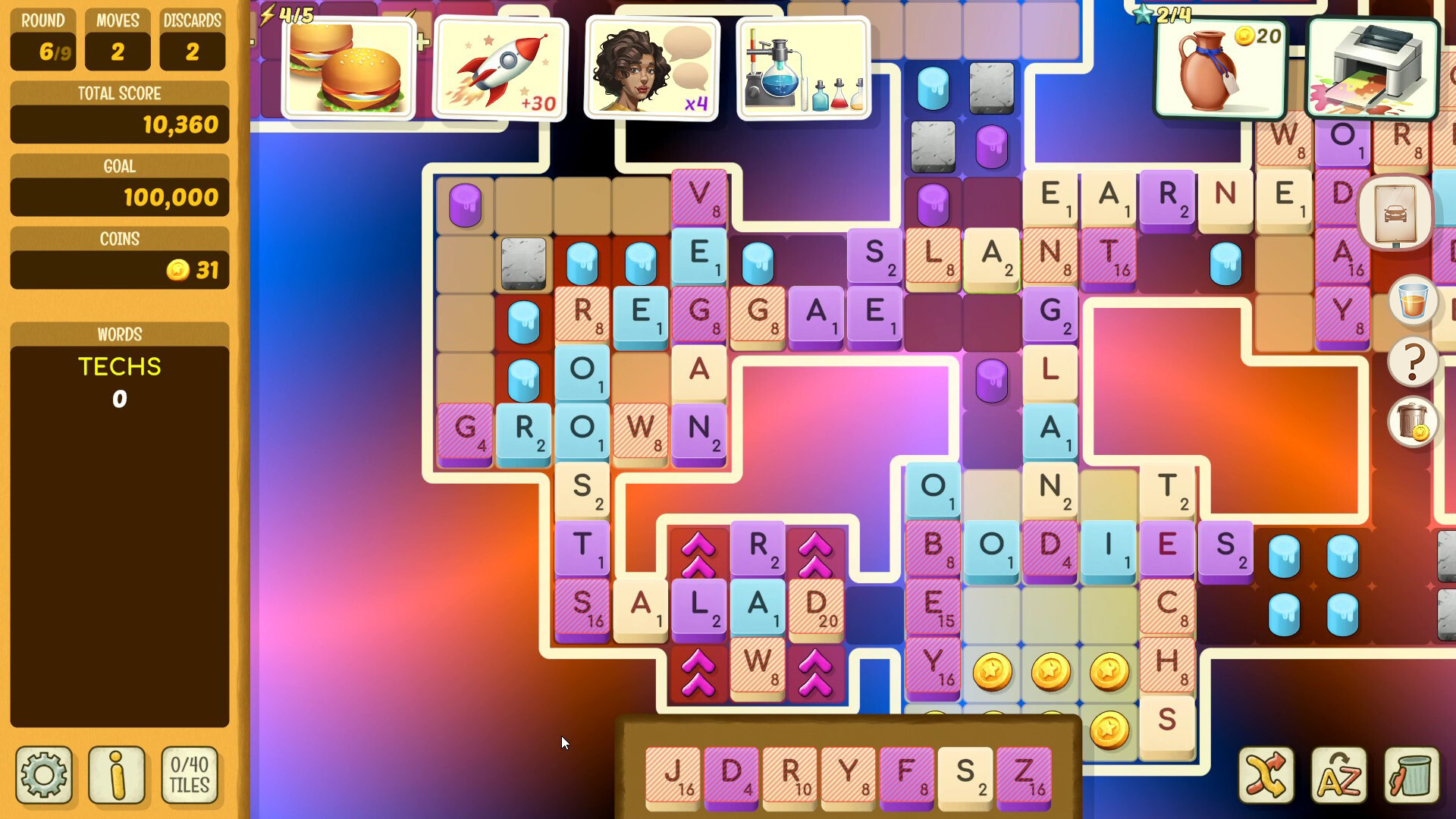 Spelling words on the board in Beyond Words.