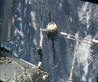 SpaceX Dragon capsule moved into predocking position on March 3, 2013.