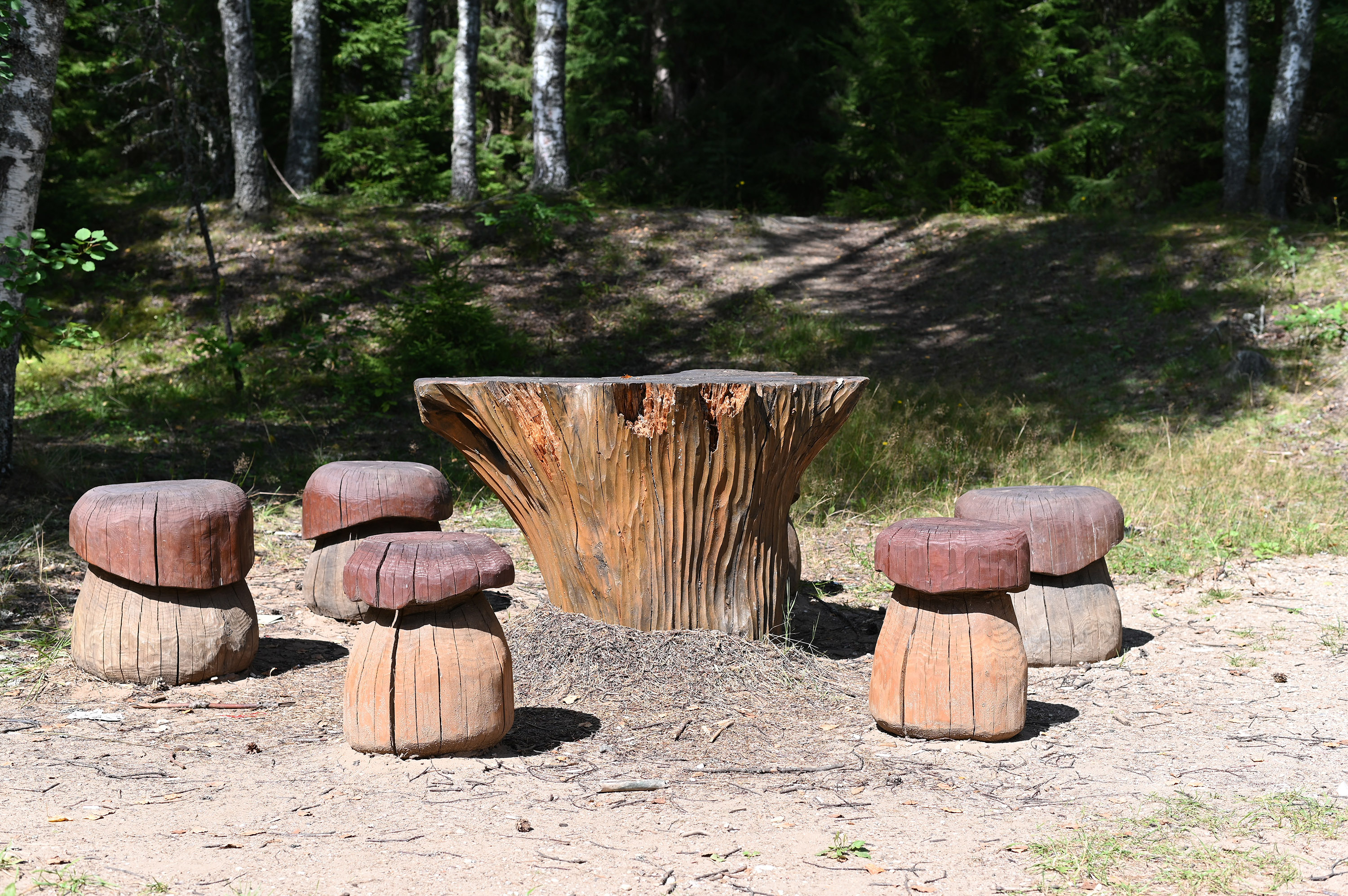 tree stump ideas: table